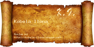 Kobela Ilona névjegykártya